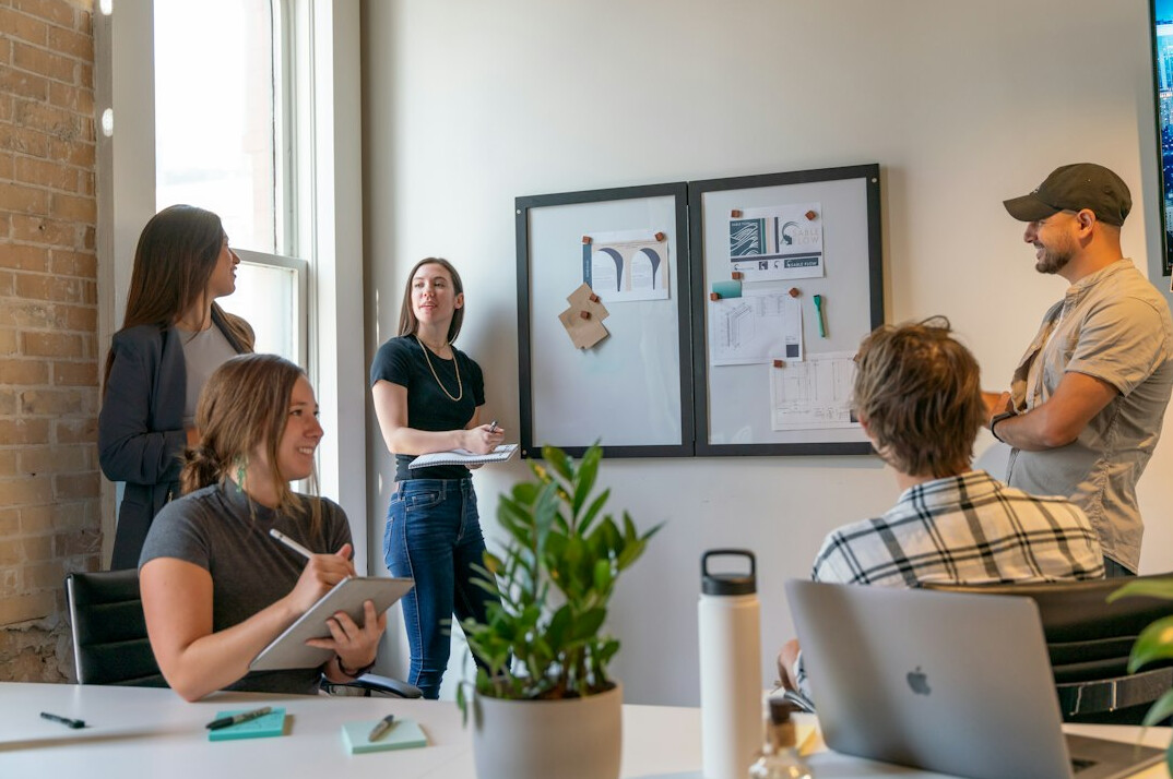 team meeting in office
